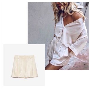 NWOT Zara Satin Shorts
